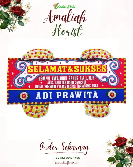 Papan Bunga Ucapan Selamat Sebidai